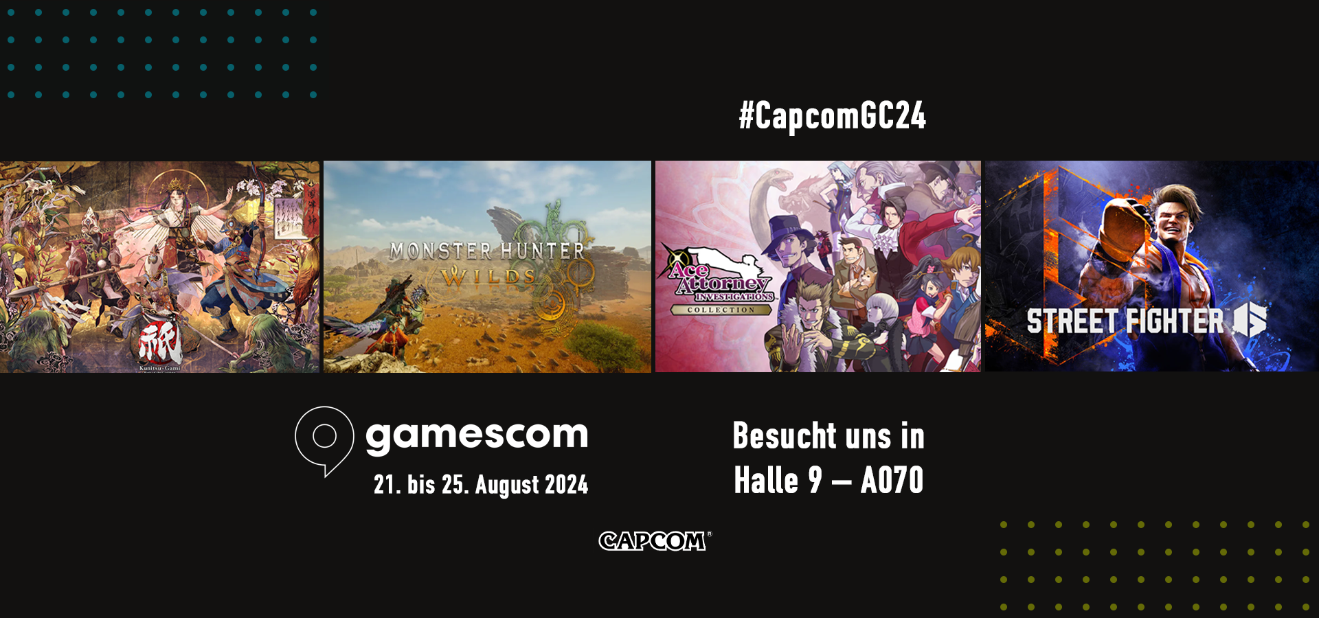 Capcom ist auf der Gamescom 2024!